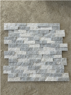 Ledger Panel Moonlit Split Face Mix Crystal White  Veneer