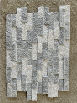 Ledger Panel Moonlit Split Face Mix Crystal White  Veneer