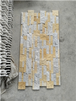 Ledger Stone ( Yellow Mix Milky White)  Stone Veneer