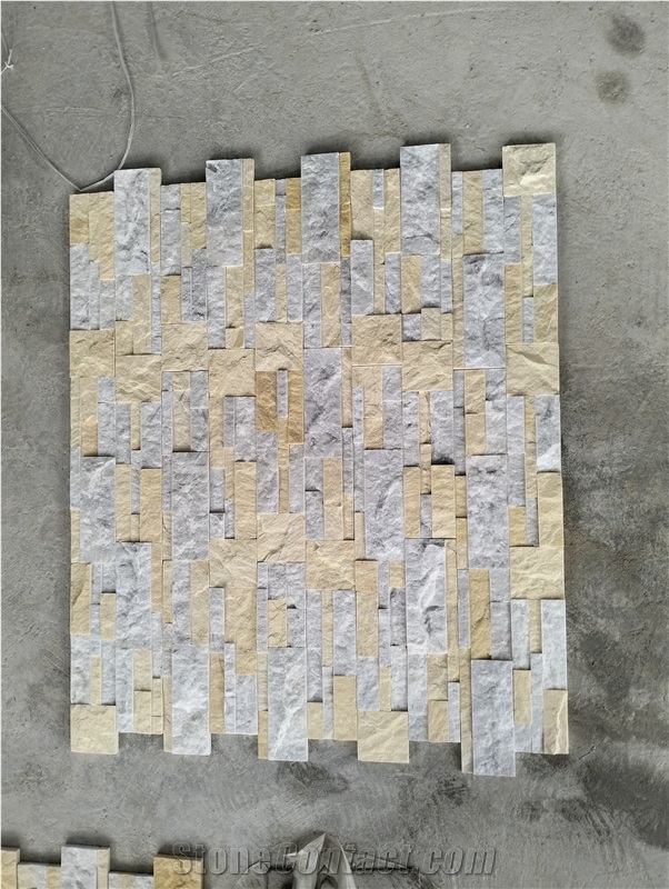 Ledger Stone ( Yellow Mix Milky White)  Stone Veneer