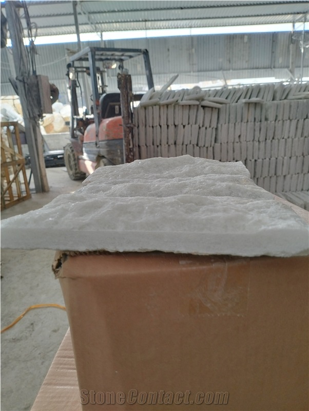 Milky White Split Suface  Stone Veneer