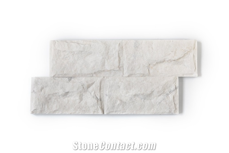 Milky White Split Suface  Stone Veneer