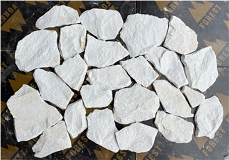 Milky White Wall Cladding Loose Stone, Ledge Stone