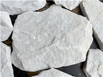Milky White Wall Cladding Loose Stone, Ledge Stone