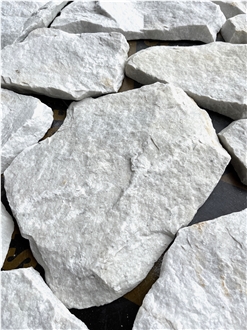 Milky White Wall Cladding Loose Stone, Ledge Stone