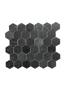 Nero Marquina Marble Hexagon Mosaic Tiles