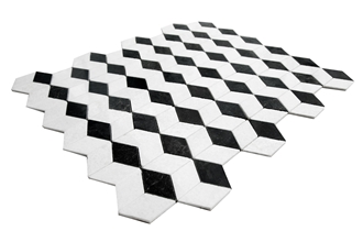 Nero Mix White  Mosaic Design