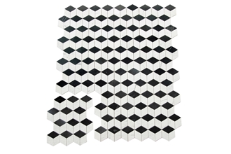 Nero Mix White  Mosaic Design