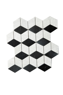Nero Mix White  Mosaic Design