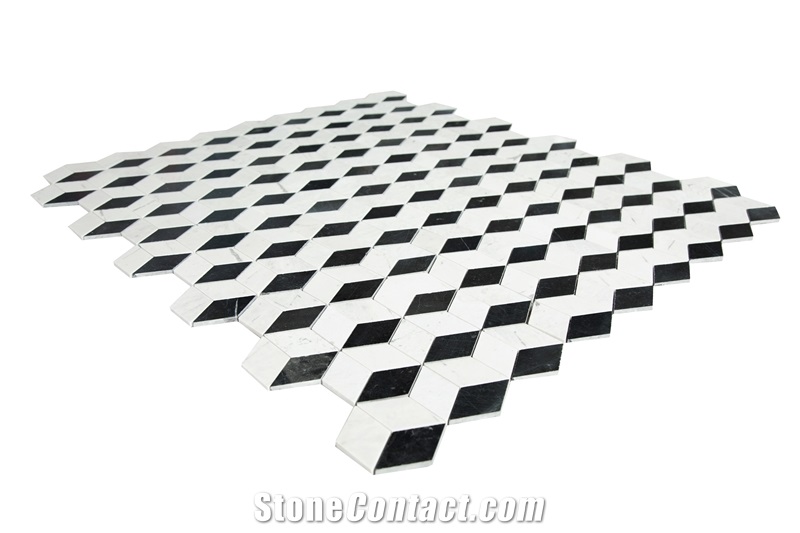 Nero Mix White  Mosaic Design