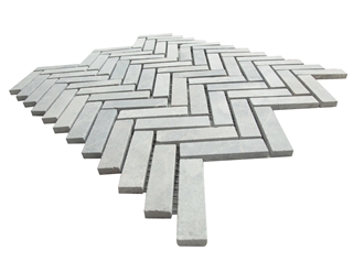 Pewter Grey Cobbles On Mesh Sandblasted And Tumbles  Veneer