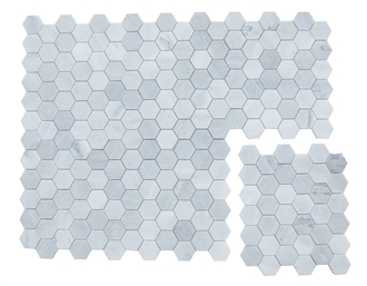 Stomy Gray Marble Hexagon Mosaic Tiles