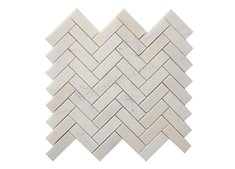 Valentino Marble Mosaic Polished Herringbone  Tiles 12X12''