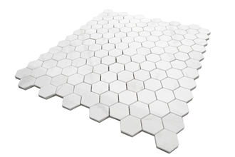 White Marble Hexagon Mosaic Tiles