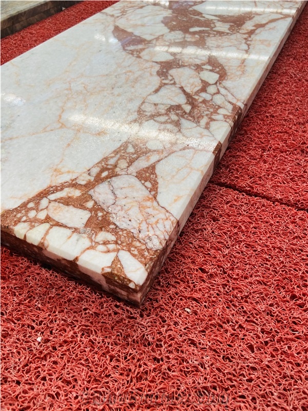Calacatta Rose Marble Prefab Vanity Top Bath Top