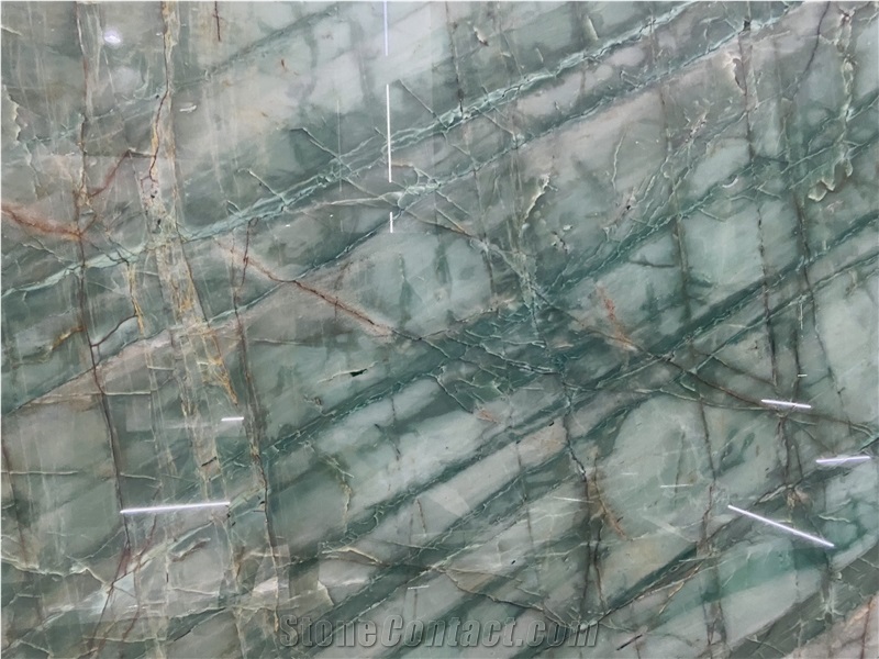 Emerald Green Quartzite Slabs For Furniture Table Top
