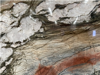 Explosion Rouge Quartzite Slabs