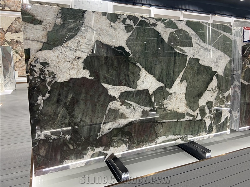 Fushsite Crystal Quatzite Slabs