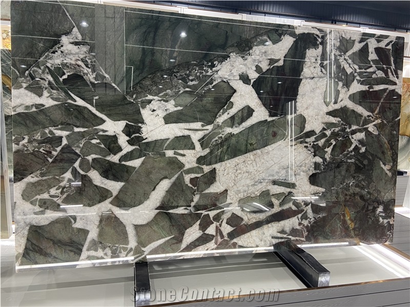 Fushsite Crystal Quatzite Slabs