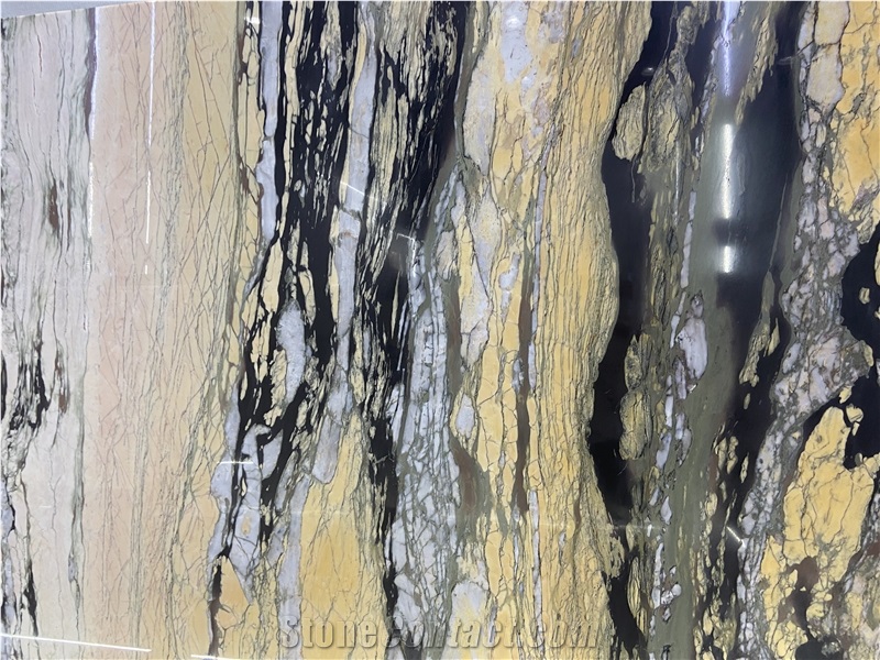 Golden Flame Quartzite Slabs For Island Top