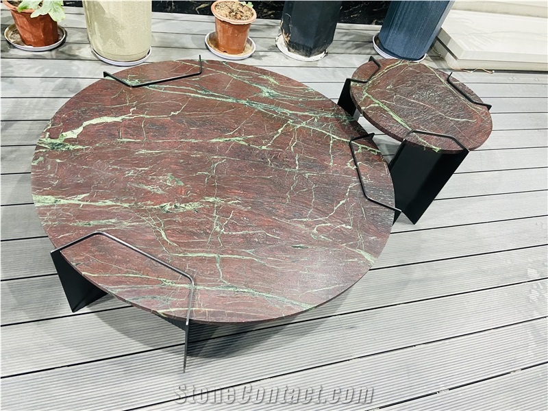 Moulin Rouge Quartzite Leather Surface Coffee Table