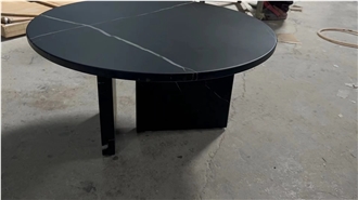 Nero Marquina Marble Matte Surface Coffee Table