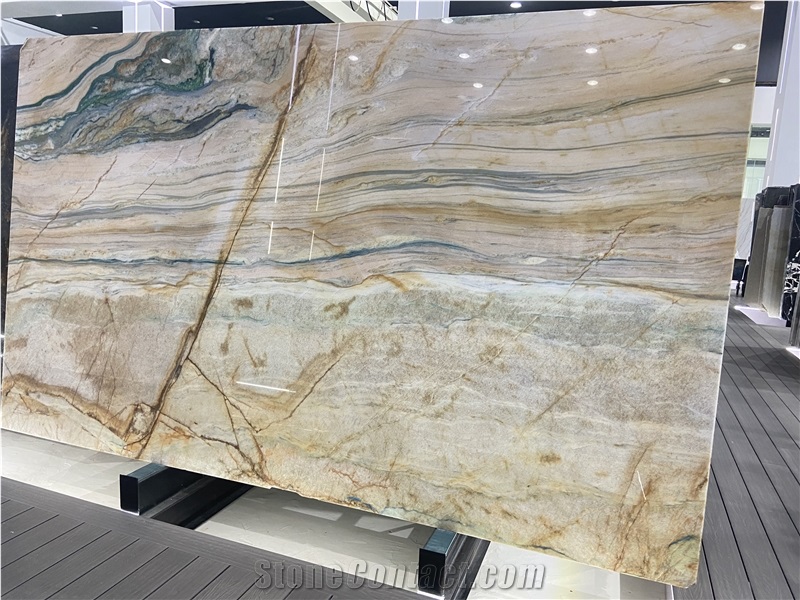 Picasso Silver Quartzite For Kitchen Countertops Slabs
