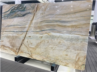 Picasso Silver Quartzite For Kitchen Countertops Slabs