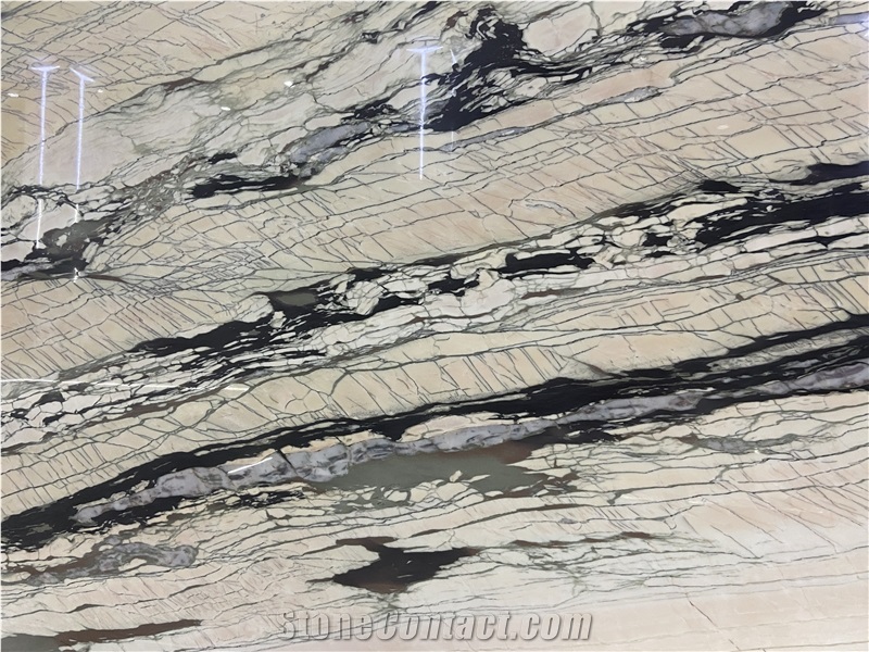 Prada Gold Quartzite Slabs In Polished Surface