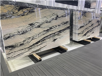 Prada Gold Quartzite Slabs In Polished Surface
