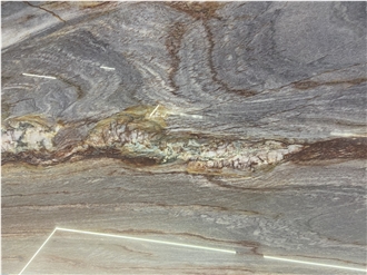 Rainbow Impression Quartzite Slabs Polished Surface