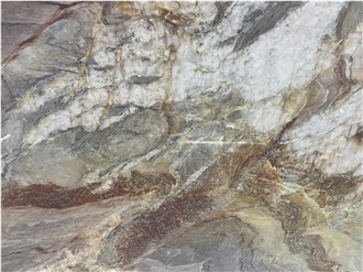 Rainbow Impression Quartzite Slabs Polished Surface