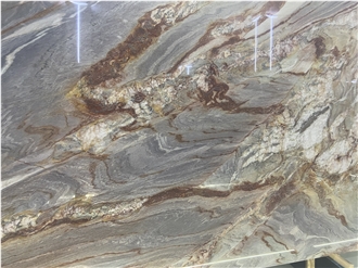Rainbow Impression Quartzite Slabs Polished Surface