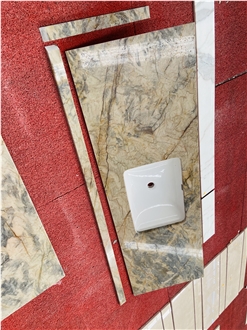 Silk Fusion Quartzite  Bathroom Double Sink Bath Top