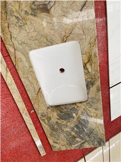 Silk Fusion Quartzite  Bathroom Double Sink Bath Top
