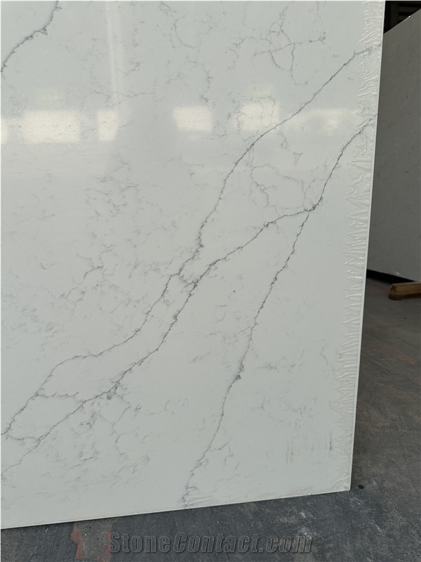 Hot Sale V208 Calacatta Extra Quartz Slabs