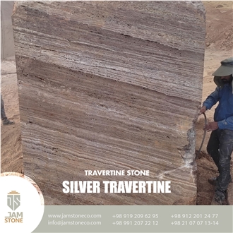 Silver Travertine Blocks