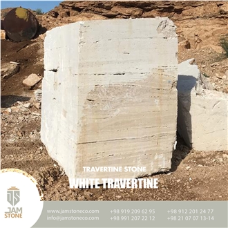 White Travertine Blocks