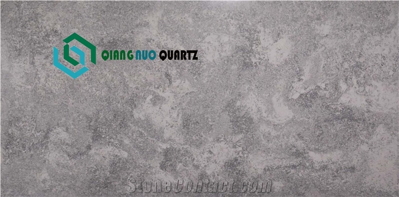 Bacterial Colony Texture Resistant Calacatta Quartz Slabs