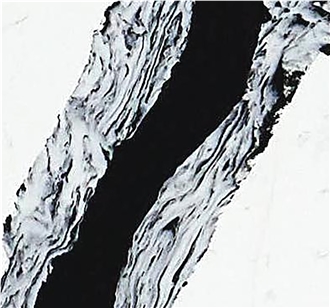 Black Striped Smooth Artificial Solid Surface Slabs