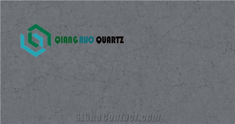 Cement Bricks With Gray Texture Calacatta Quartz Slabs