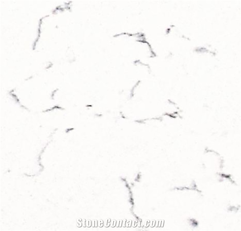 Chaotic Texture White Fire-Resistant Calacatta Quartz Slabs