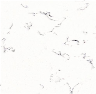 Chaotic Texture White Fire-Resistant Calacatta Quartz Slabs