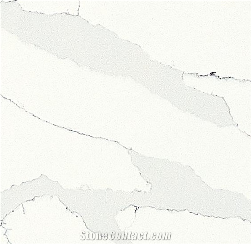 Classic White Artificial Polished Quartz Artificial Carrara