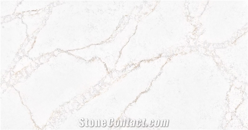 Cloud Clear Flow Calacatta Quartz Polishing Artificial Stone Slabs