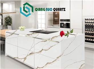 Coarse Grain Yellow Quartz Polished 30Mm Kitchen Countertop