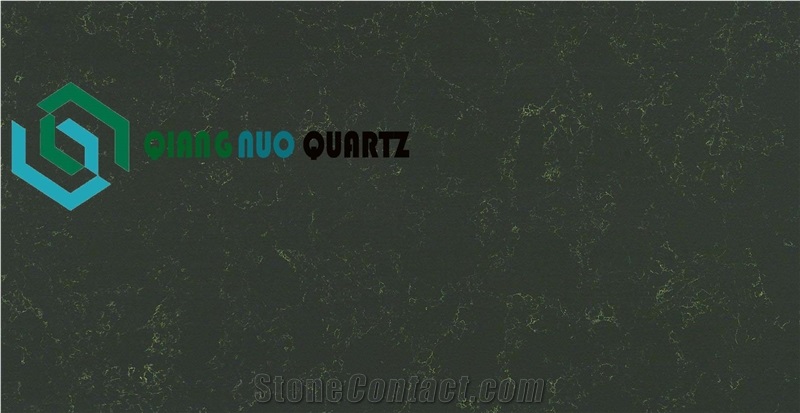 Dark Green High-End Dirt Resistant Calacatta Quartz Slabs