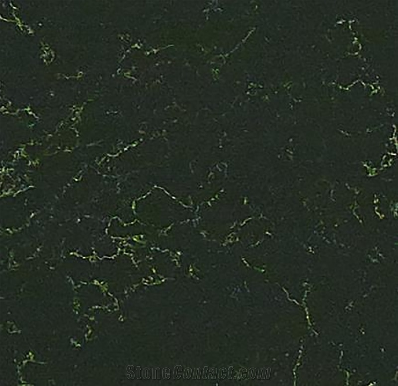 Dark Green High-End Dirt Resistant Calacatta Quartz Slabs