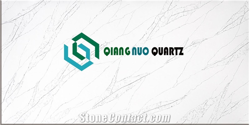 Diagonal White Calacatta Quartz Resistant To Dirt Bench Tops