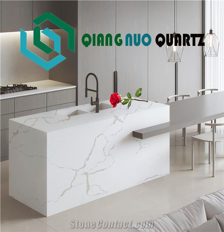 Most Popular Calacatta Polished Quartz Stone Bench Tops
